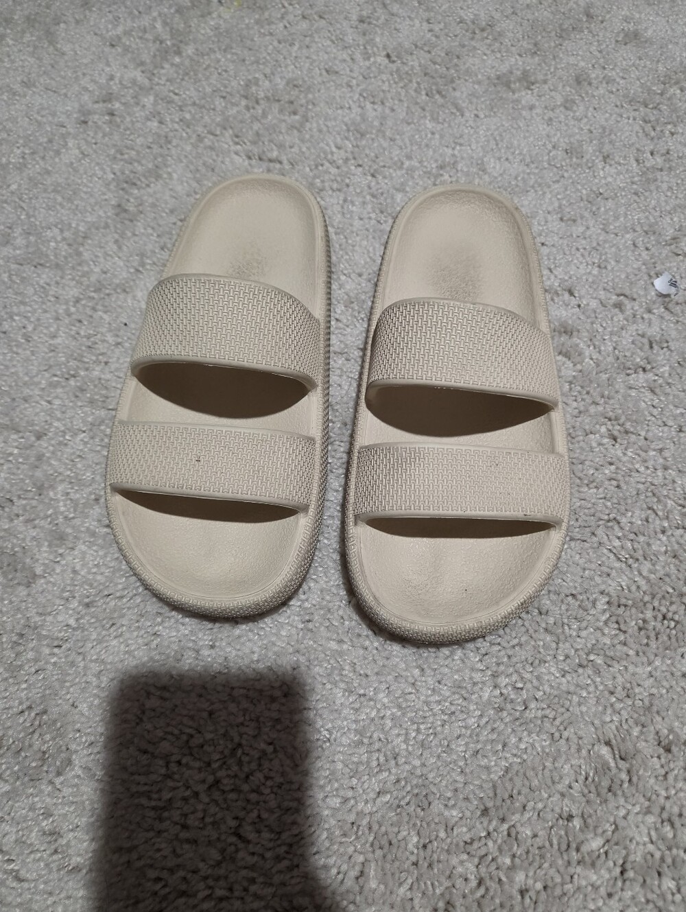 PINK Victoria's Secret Double-Strap Slide Sandals in Beige